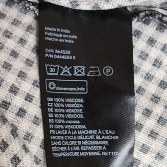 3/$20 H&M Checkered Dress Long Sleeves Gingham Plaid Keyhole Crew Neck Swing - Picture 9 of 10